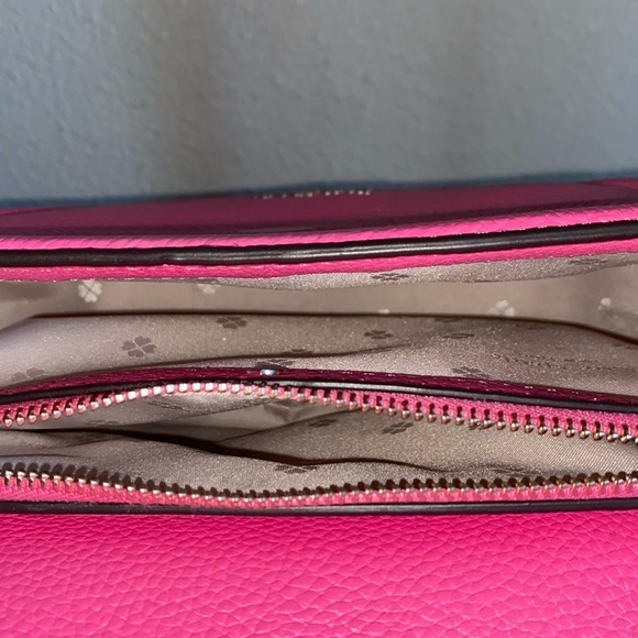 💗KATE SPADE NEW YORK 🌺Pebble Leather KNOT SADDLE BAG ~ Watermelon Pink🌷 - Picture 3 of 6